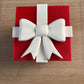 Top of the red Keepsake Box with its white bow